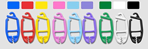 15 Stück SUPI Sockenklammern Sockenclip Sockensortierer Sockenhalter - Startset (hellblau - rosa - violett)
