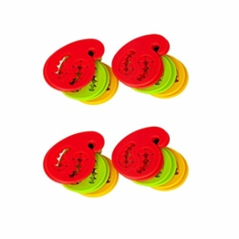 Gravidus Sockensammler - 24 Stück Rot, Gelb, Grün gemischt - Sockenhalter Sockenclip Sockensortierer Sockenklammer Wäscheklammer Sockenaufhänger Paarungshelfer Mehrfarbig aus Silikon - 1