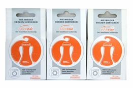 Super Angebot! Super offer! 3 Packungen Sockstar Sockenclips Frosted Colours - Basic Pack = 30 Clips in 2 Farben - 1